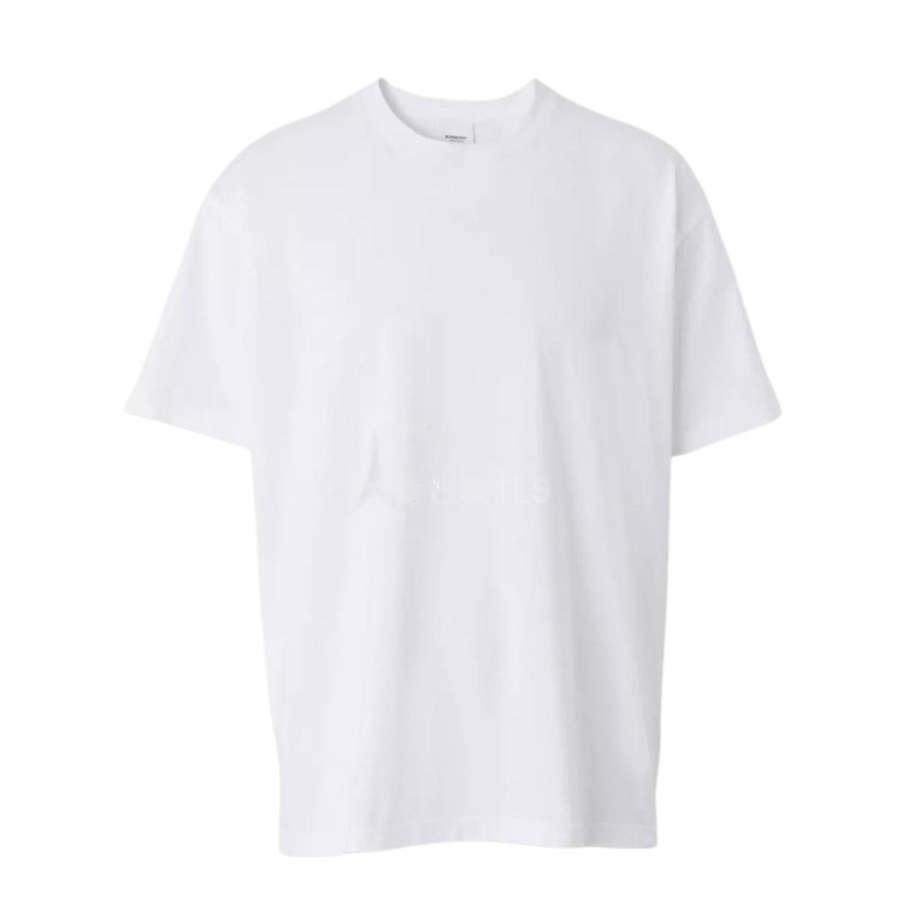 Burberry T Shirts Men's White Crew Neck Moderate