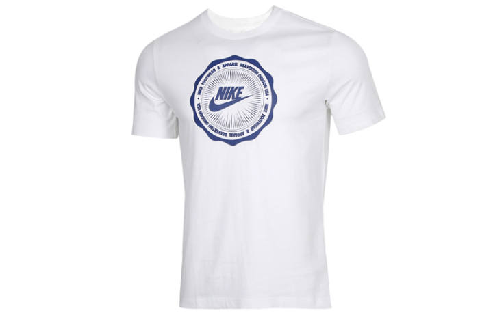 Nike Nike T Shirts Men's White Crew Neck Moderate Straight Fit