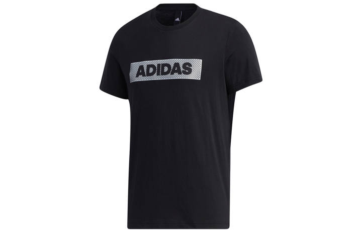 Adidas Adidas T Shirts Men's Black Crew Neck Moderate Straight Fit