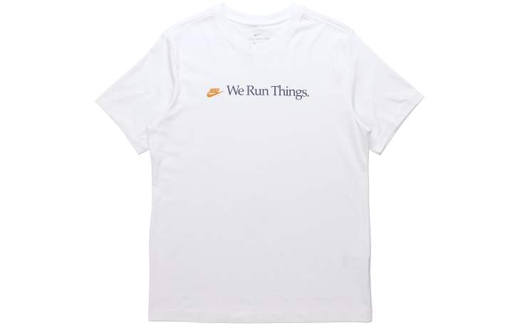 Nike Nike T Shirts Men's White Crew Neck Moderate Straight Fit