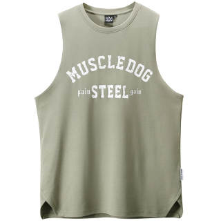 Muscle Dog Tank Tops Men's Crew Neck Moderate Straight Fit