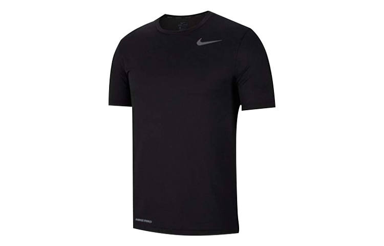 Nike Nike T Shirts Men's Black Crew Neck Moderate Straight Fit