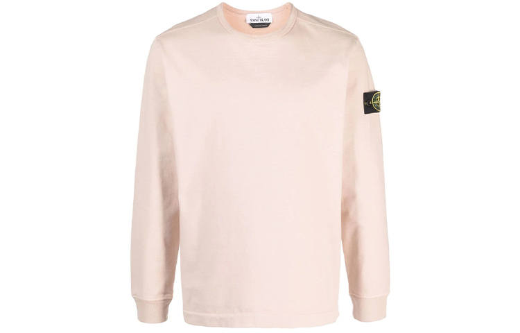 STONE ISLAND T Shirts Men's Light Pink Crew Neck Moderate Other