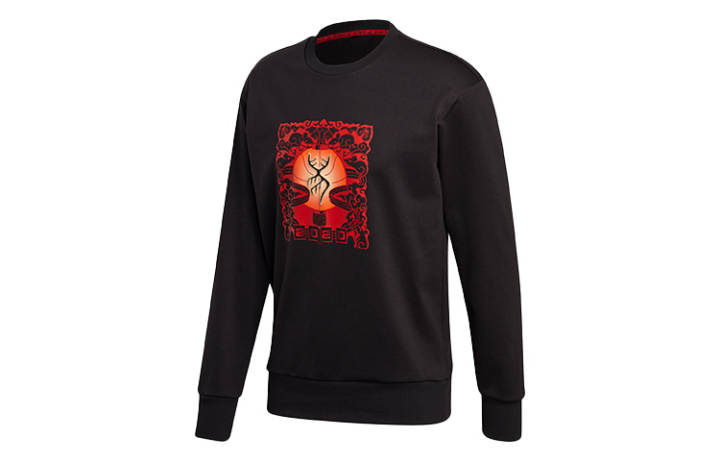 Adidas Adidas Sweatshirts Men's Black Crew Neck Moderate Regular