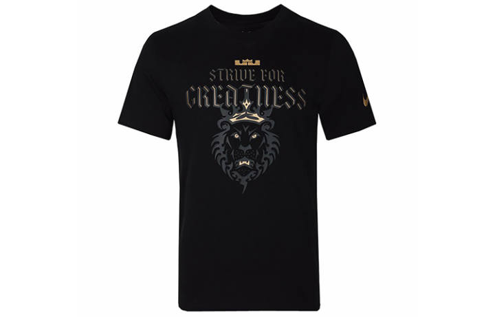 Nike Nike T Shirts Men's Black Crew Neck Moderate Straight Fit