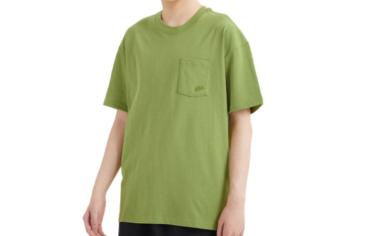 Nike Nike T Shirts Men's Green Crew Neck Moderate Straight Fit