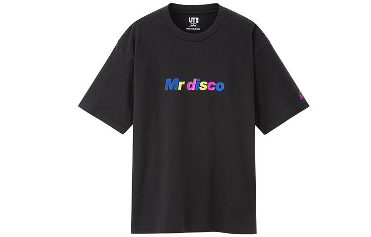 UNIQLO Print Straight Fit T Shirt Unisex Black