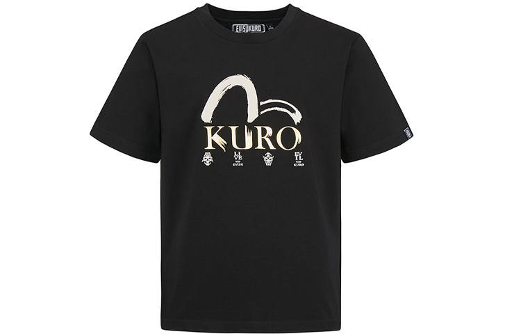 EVISU EVISU T Shirts Men's Black Crew Neck Moderate