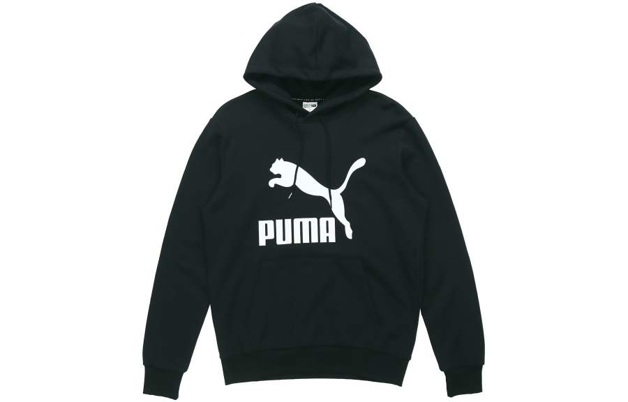 PUMA PUMA ESSENTIALS Sweatshirts Men's Black Hooded Moderate Regular