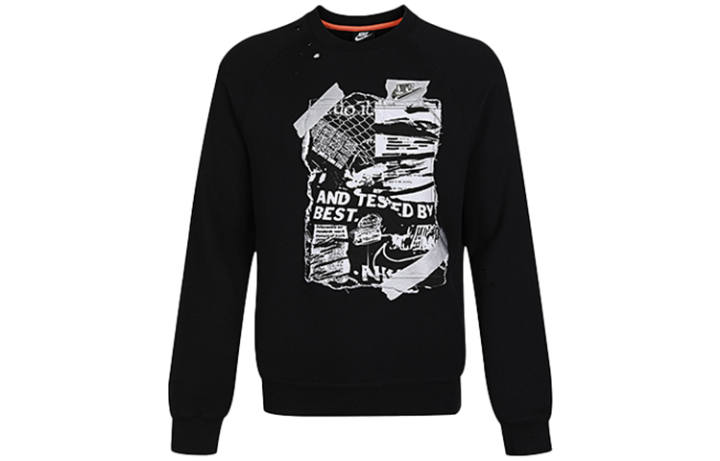 Nike Nike Sweatshirts Men's Black Crew Neck Moderate Regular