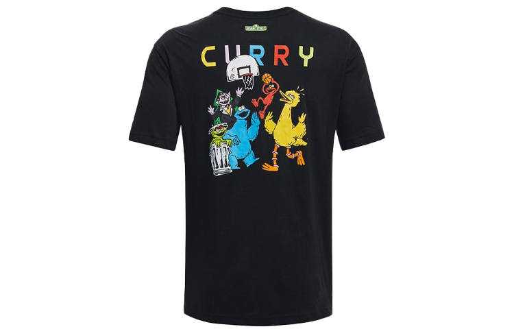 Under Armour Curry X Sesame Street T Shirt Men's Black