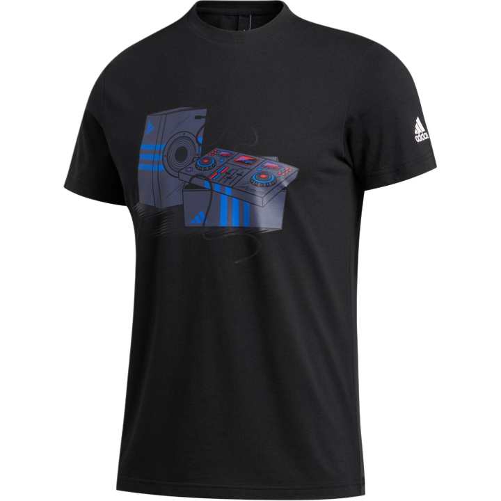 Adidas Adidas T Shirts Men's Black Crew Neck Moderate Straight Fit