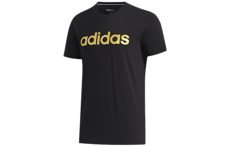 Adidas Neo T Shirts Men's Black Crew Neck Moderate Straight Fit