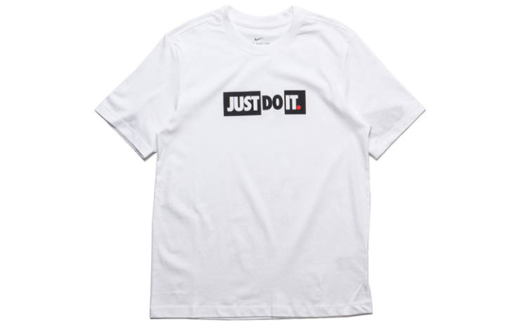 Nike Nike T Shirts Men's White Crew Neck Moderate Straight Fit