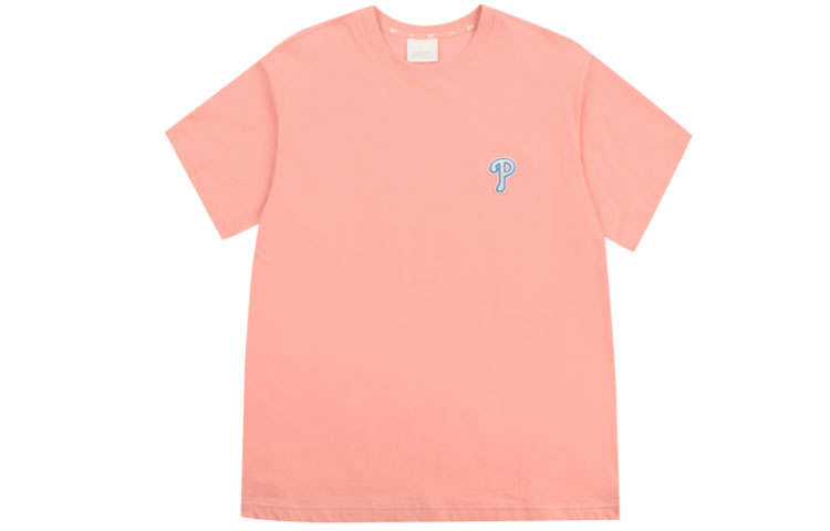 MLB MLB T Shirts Unisex Pink Crew Neck Moderate Straight Fit