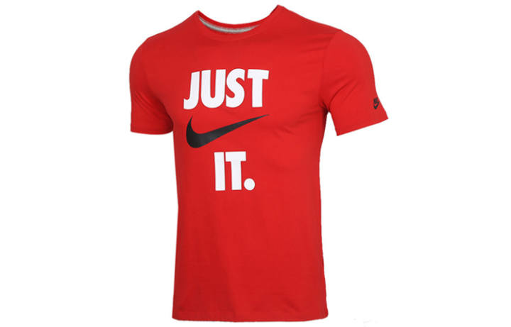 Nike Nike T Shirts Men's Red Crew Neck Moderate