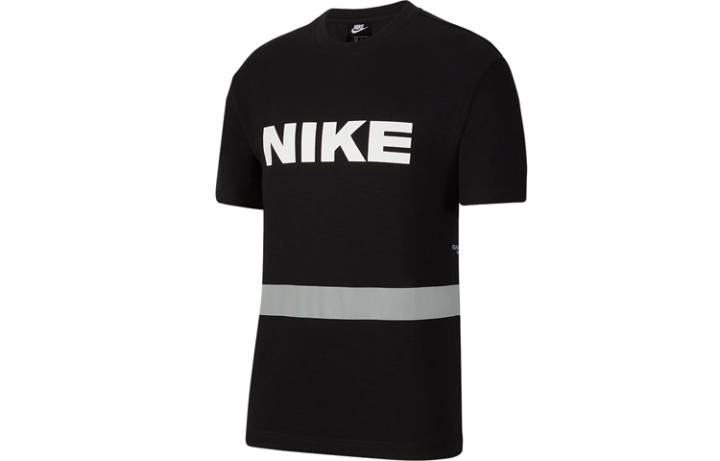 Nike Nike T Shirts Men's Black Crew Neck Moderate Straight Fit
