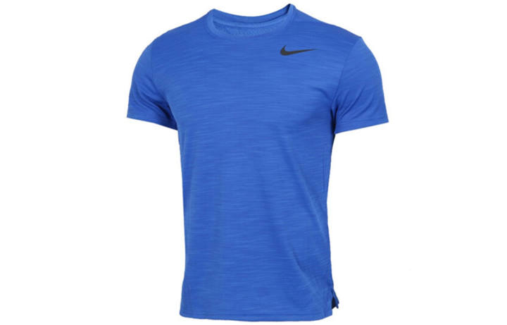 Nike Nike T Shirts Men's Blue Crew Neck Moderate Straight Fit