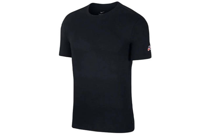 Nike Nike T Shirts Men's Black Crew Neck Moderate Straight Fit