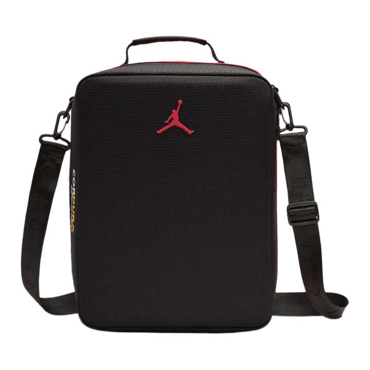 Jordan Jordan Polyester Storage Bag, Shoulder Bag, Crossbody Bag, Handbag Regular Men's Black & Gym Red