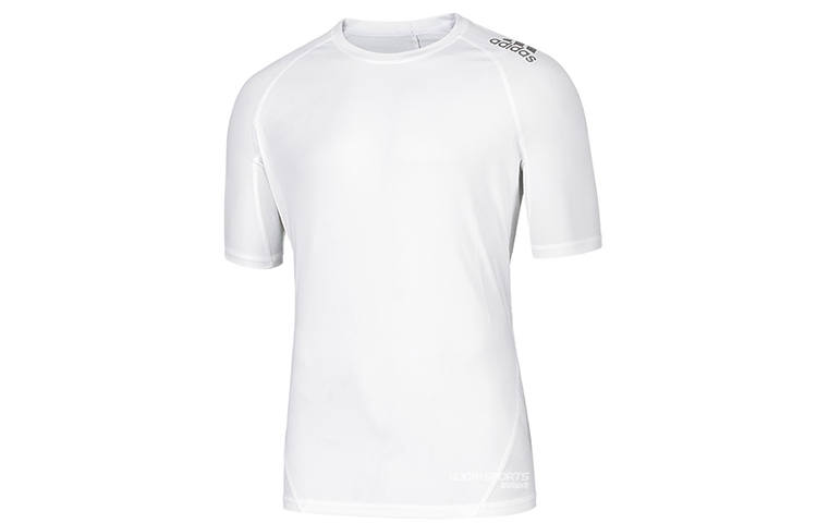 Adidas Adidas T Shirts Men's White Crew Neck Moderate Straight Fit