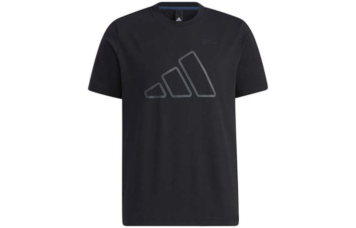 Adidas Adidas T Shirts Men's Black Crew Neck Moderate Straight Fit