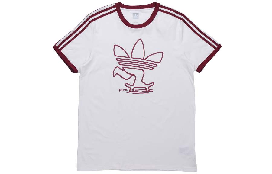 Adidas Originals T Shirts Men's White Crew Neck Moderate Straight Fit