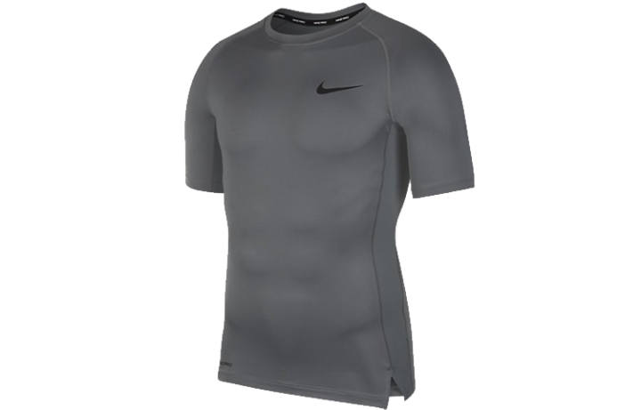 Nike Nike T Shirts Men's Smoke Gray Crew Neck Moderate Straight Fit