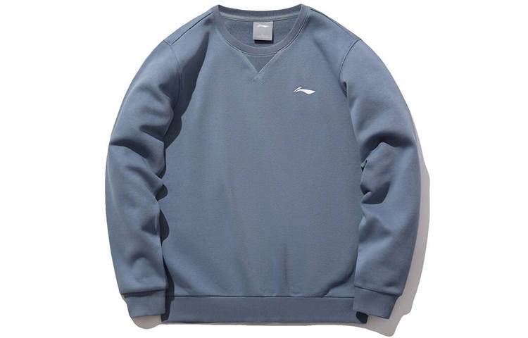 Li-Ning Li Ning Sweatshirts Men's Flint Stones Blue Crew Neck Moderate Regular