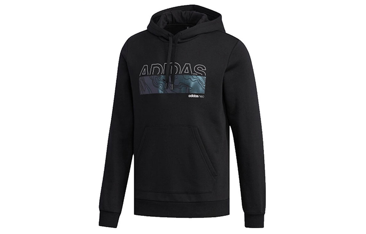 Adidas Neo Sweatshirts Men's Black Hooded Moderate Regular