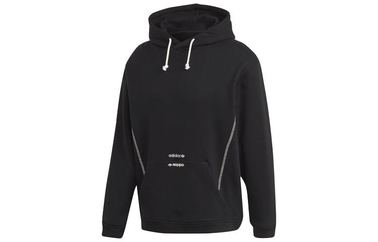 Adidas Originals R.Y.V Sweatshirts Men's Black Hooded Moderate Regular