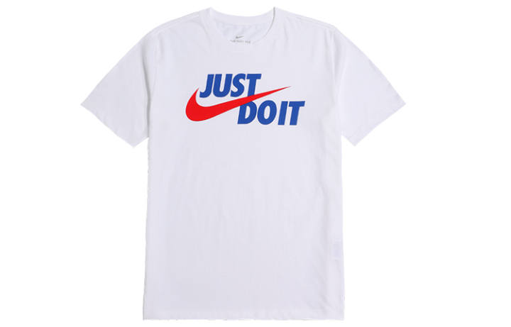 Nike Nike T Shirts Men's White Crew Neck Moderate Straight Fit