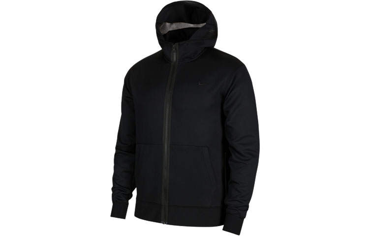 Nike Nike Sweatshirts Men's Black Hooded Moderate Cardigan