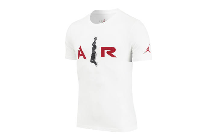 Jordan Jordan T Shirts Men's White Crew Neck Moderate Straight Fit