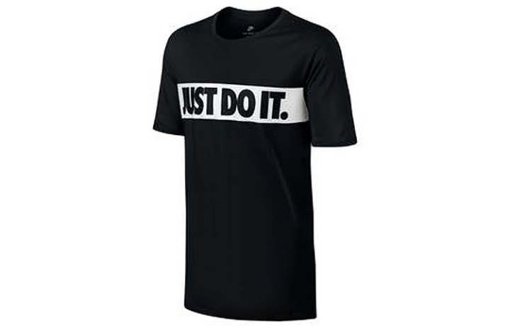Nike Nike T Shirts Men's Black Crew Neck Moderate Straight Fit