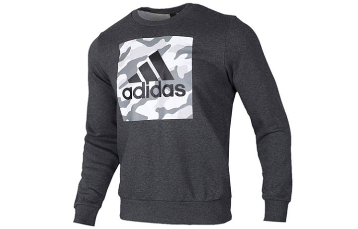 Adidas Adidas Sweatshirts Men's Gray Crew Neck Moderate Regular