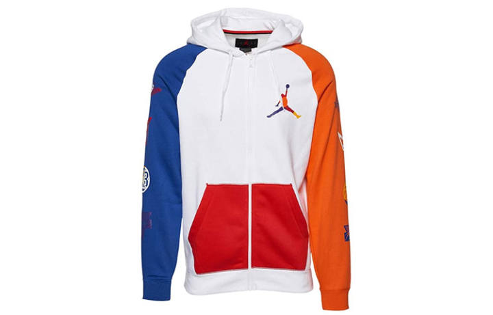 Jordan Jordan Sweatshirts Men's White Hooded Moderate Cardigan