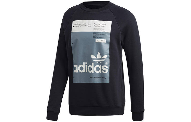 Adidas Originals Sweatshirts Men's Black Crew Neck Moderate Regular
