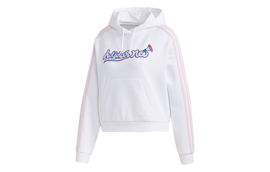 Adidas Neo Sweatshirts Women's White Hooded Moderate Regular