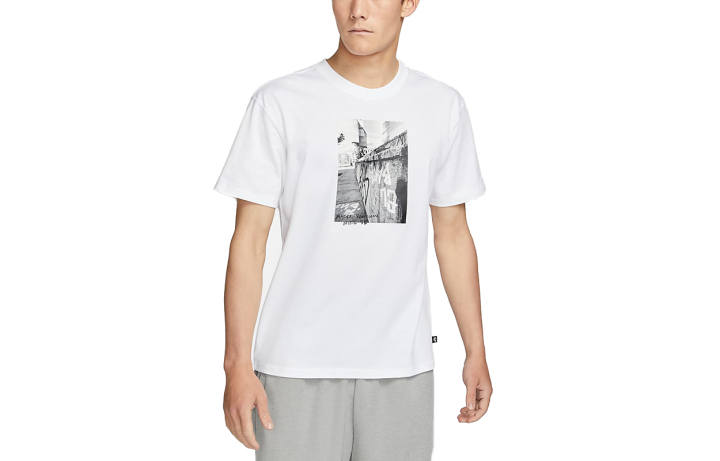 Nike Nike Drop Shoulder Sleeve T Shirt Men's White