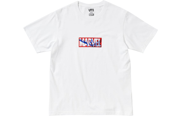 UNIQLO T Shirts Unisex White Crew Neck Moderate Straight Fit