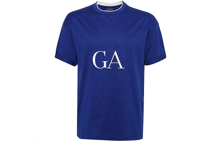 EMPORIO ARMANI T Shirts Men's Blue Crew Neck Moderate