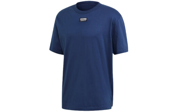 Adidas Adidas T Shirts Men's Indigo Crew Neck Moderate Straight Fit