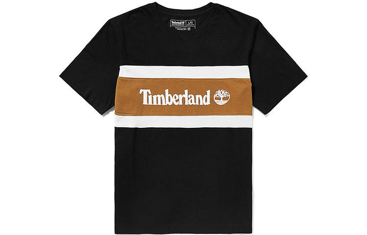 Timberland T Shirts Men's Black Crew Neck Moderate