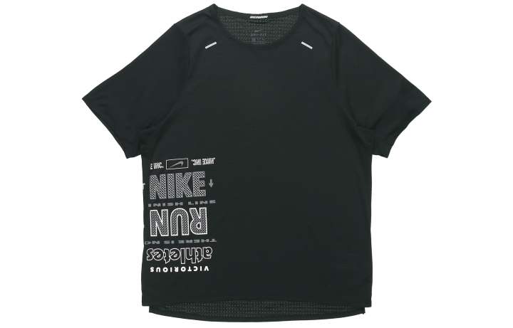 Nike Nike T Shirts Men's Black Crew Neck Moderate Straight Fit