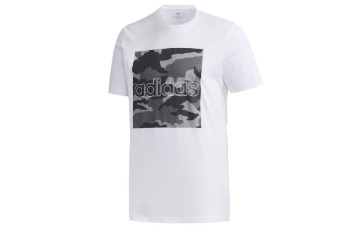 Adidas Adidas T Shirts Men's White Crew Neck Moderate Straight Fit