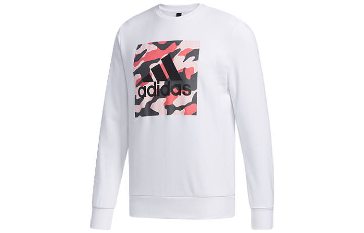 Adidas Adidas Sweatshirts Men's White Crew Neck Moderate Regular