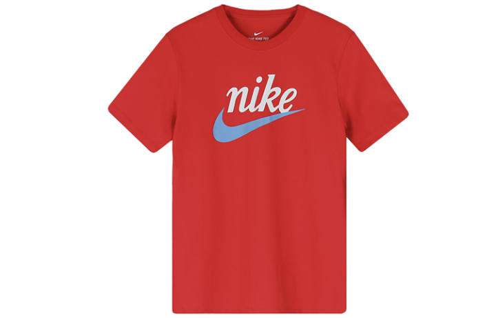 Nike Nike T Shirts Men's Red Crew Neck Moderate Straight Fit