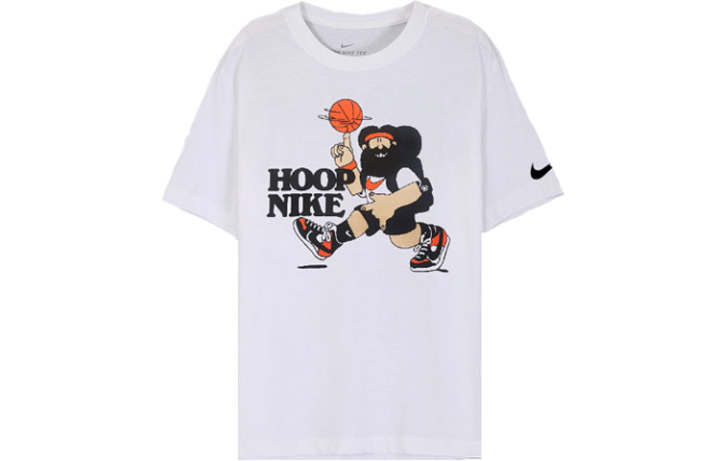 Nike Nike T Shirts Men's White Crew Neck Moderate Straight Fit