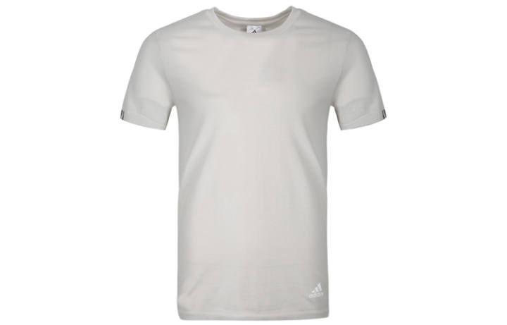 Adidas Adidas T Shirts Men's White Crew Neck Moderate Straight Fit